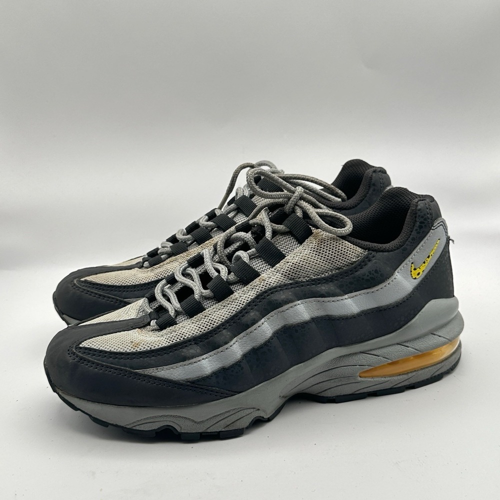 Nike Air Max 95 GS Off Noir Size 6.5Y Yellow Grey Reflective BV1245-001‎